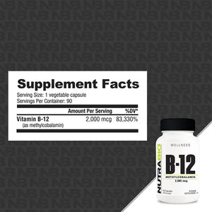 Methyl B-12 (2000mcg) by Nutrabio