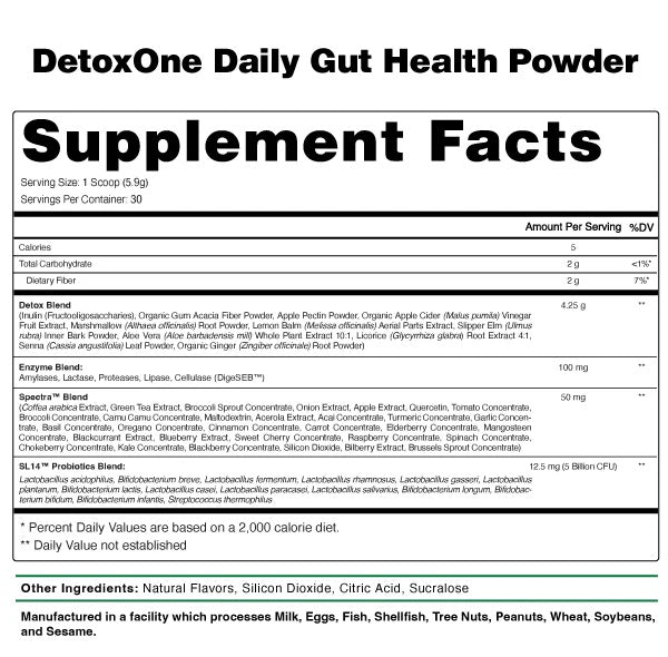 DetoxOne Daily Gut Health Powder by NutraOne