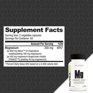 Magnesium Complex (200 mg) by Nutrabio