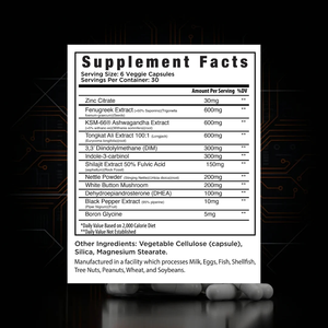 Self Evolve Alpha Evolve Supplement Facts