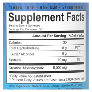 Frontline Creatine Gummies Supplement Facts