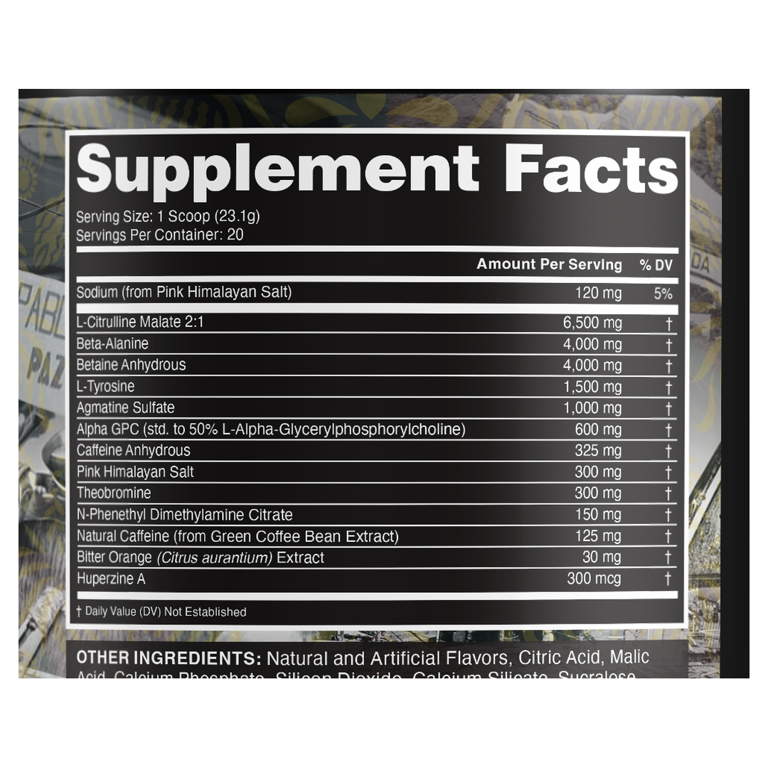 Anabolic Warfare Stim Lord Supplement Facts