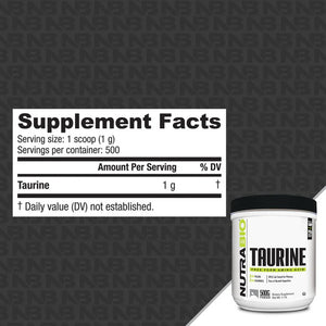 Taurine Powder by Nutrabio