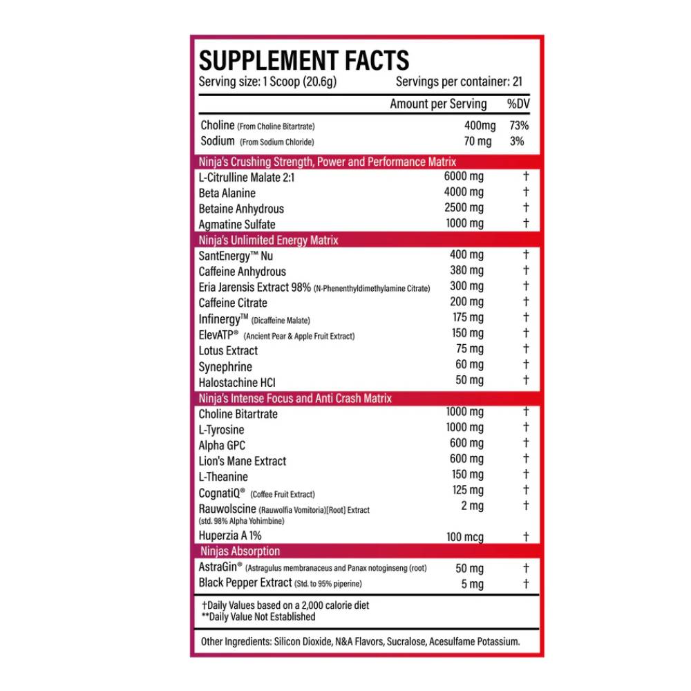 Ninja Unleashed High Stim Pre Workout