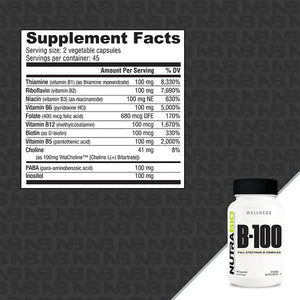 Vitamin B-100 Complex by Nutrabio