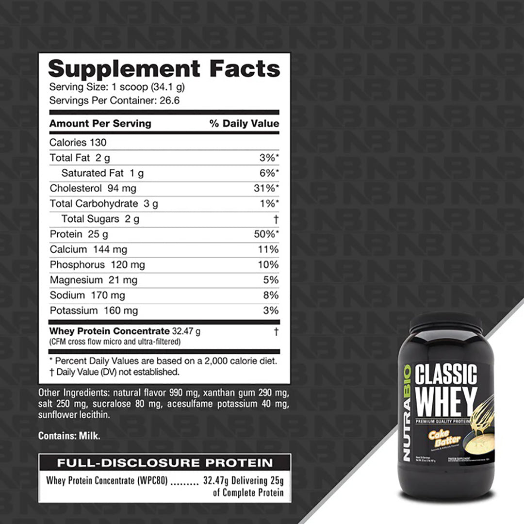 Classic Whey Protein by Nutrabio