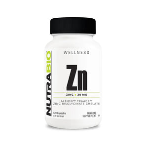 Zinc Chelate (30mg) by Nutrabio